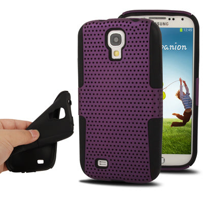 Plastic + Silicon Mesh Combination Case for Galaxy S IV / i9500