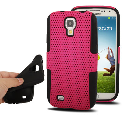 Plastic + Silicon Mesh Combination Case for Galaxy S IV / i9500