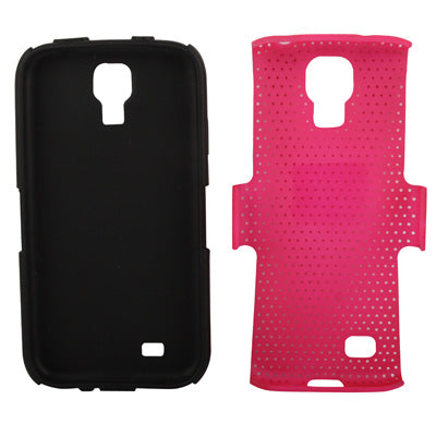 Plastic + Silicon Mesh Combination Case for Galaxy S IV / i9500