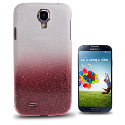 Gradient Color Series Transparent Raindrops Pattern Plastic Case for Galaxy S IV / i9500(Pink)