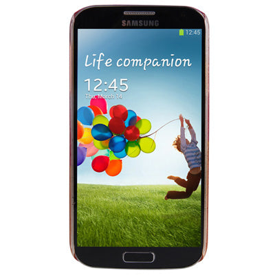 2-color Gradient Color Series Transparent Raindrops Pattern Plastic Case for Galaxy S IV / i9500 (Orange + Pink)