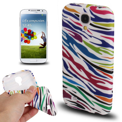 Colorful Zebra Texture TPU Case for Galaxy S IV / i9500
