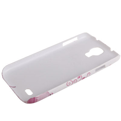 Flower Pattern Magic Color Fluorescent Effect Shimmering Powder Plastic Case for Galaxy S IV / i9500(White)