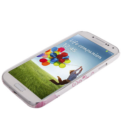 Flower Pattern Magic Color Fluorescent Effect Shimmering Powder Plastic Case for Galaxy S IV / i9500(White)