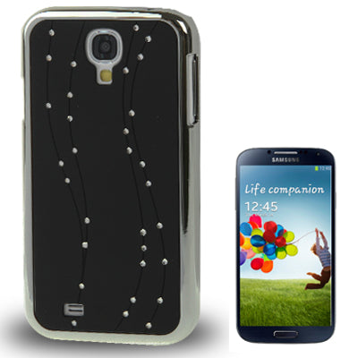 Curves Style Diamond Encrusted Plating Plastic Case for Galaxy S IV / i9500