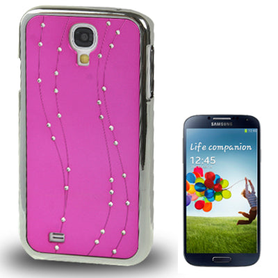 Curves Style Diamond Encrusted Plating Plastic Case for Galaxy S IV / i9500