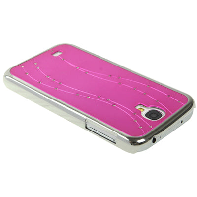 Curves Style Diamond Encrusted Plating Plastic Case for Galaxy S IV / i9500