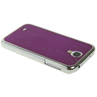 Curves Style Diamond Encrusted Plating Plastic Case for Galaxy S IV / i9500