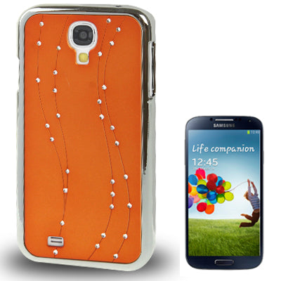 Curves Style Diamond Encrusted Plating Plastic Case for Galaxy S IV / i9500