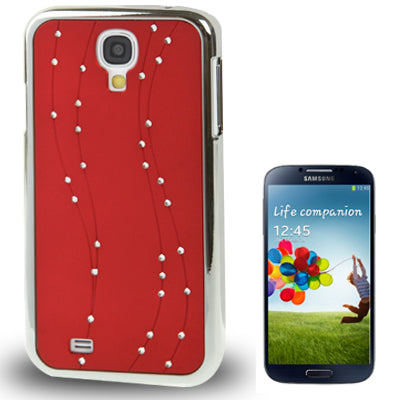Curves Style Diamond Encrusted Plating Plastic Case for Galaxy S IV / i9500