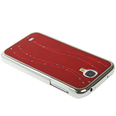 Curves Style Diamond Encrusted Plating Plastic Case for Galaxy S IV / i9500