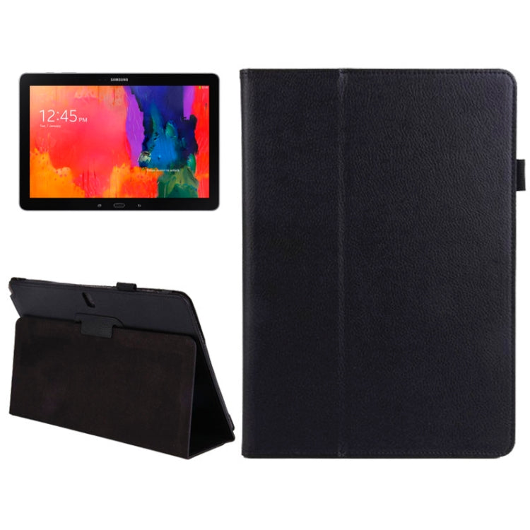 2-folding Litchi Texture Flip Leather Case with Holder for Galaxy Note & Tab Pro 12.2 / P900