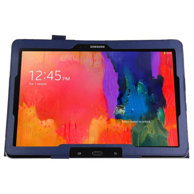 2-folding Litchi Texture Flip Leather Case with Holder for Galaxy Note & Tab Pro 12.2 / P900