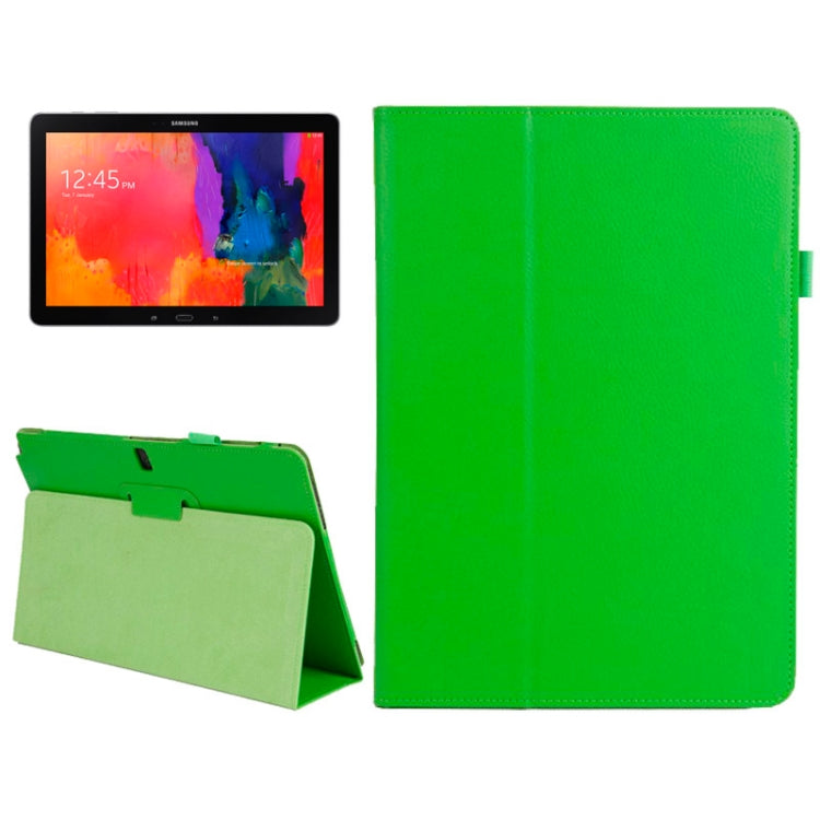 2-folding Litchi Texture Flip Leather Case with Holder for Galaxy Note & Tab Pro 12.2 / P900