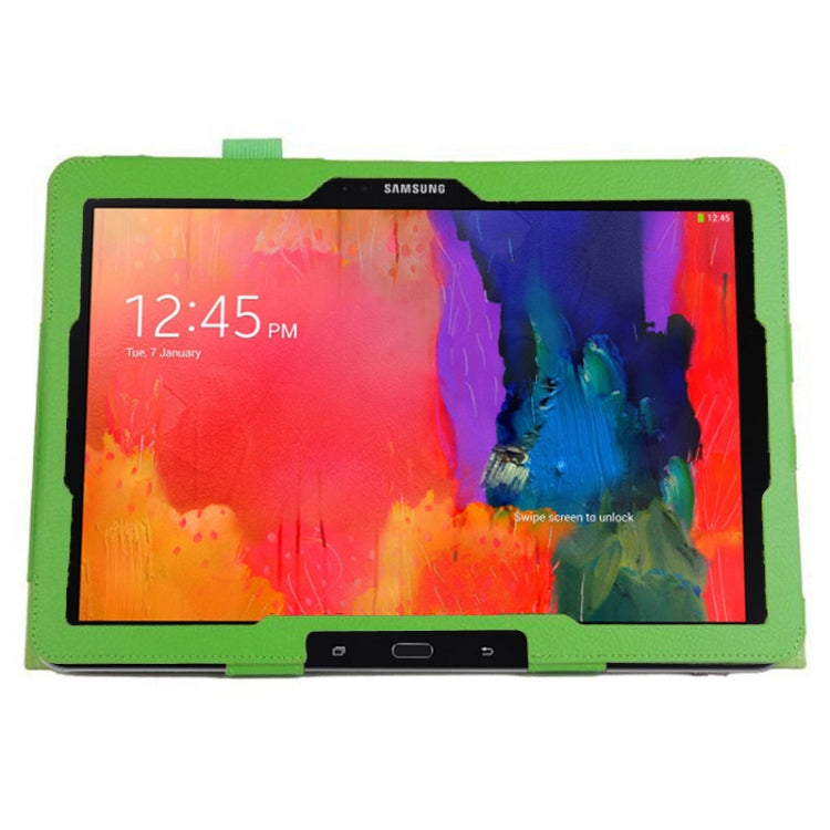 2-folding Litchi Texture Flip Leather Case with Holder for Galaxy Note & Tab Pro 12.2 / P900
