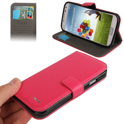 Cross Texture Horizontal Flip Leather Case with Credit Card Slots & Holder for Galaxy S IV / i9500