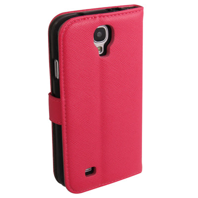 Cross Texture Horizontal Flip Leather Case with Credit Card Slots & Holder for Galaxy S IV / i9500