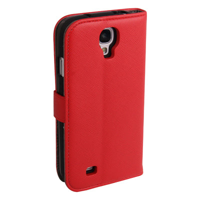 Cross Texture Horizontal Flip Leather Case with Credit Card Slots & Holder for Galaxy S IV / i9500