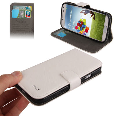 Cross Texture Horizontal Flip Leather Case with Credit Card Slots & Holder for Galaxy S IV / i9500