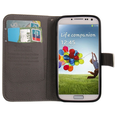 Cross Texture Horizontal Flip Leather Case with Credit Card Slots & Holder for Galaxy S IV / i9500