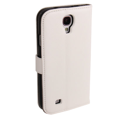 Cross Texture Horizontal Flip Leather Case with Credit Card Slots & Holder for Galaxy S IV / i9500