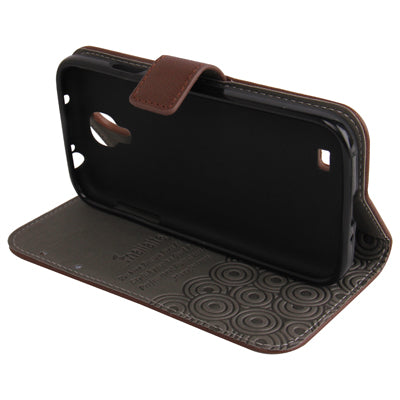 Cross Texture Horizontal Flip Leather Case with Credit Card Slots & Holder for Galaxy S IV / i9500