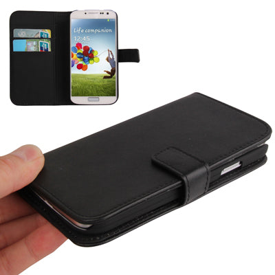 Horizontal Flip Magnetic Buckle Leather Case with Credit Card Slots & Holder for Galaxy S IV / i9500