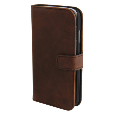 Horizontal Flip Magnetic Buckle Leather Case with Credit Card Slots & Holder for Galaxy S IV / i9500