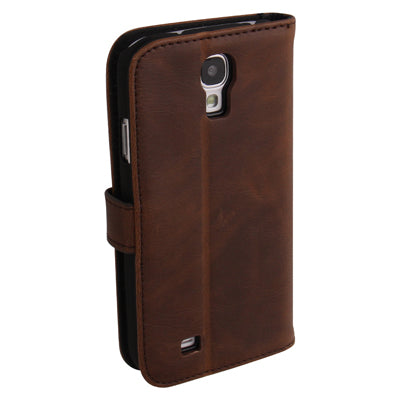 Horizontal Flip Magnetic Buckle Leather Case with Credit Card Slots & Holder for Galaxy S IV / i9500