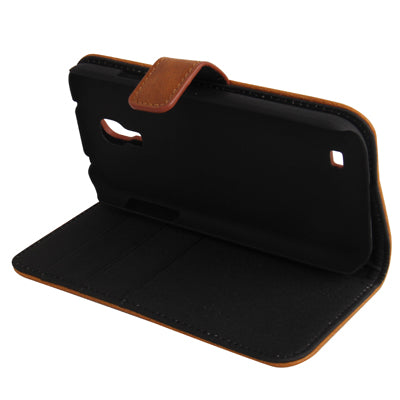 Horizontal Flip Magnetic Buckle Leather Case with Credit Card Slots & Holder for Galaxy S IV / i9500
