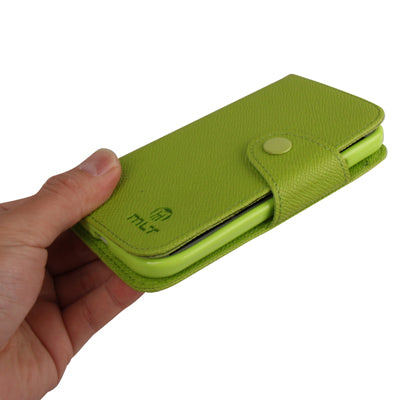 Pure Color Magnetic Buckle Leather Case with Credit Card Slots & Lanyard for Galaxy S IV / i9500
