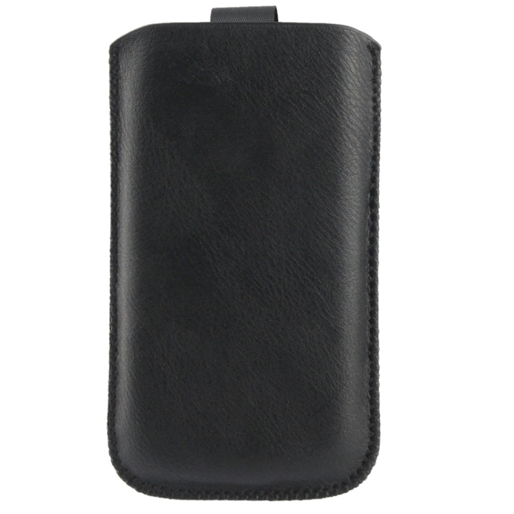 Leather Case Pocket Pouch Sleeve Bag with Pull Up Tab for Galaxy S IV / i9500 / i9300 / i9295 (Black)