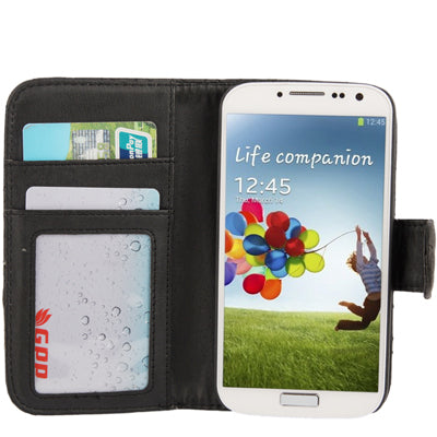 Plaid Texture Flip Soft Leather Case with Credit Card Slots & Holder for Galaxy S IV / i9500
