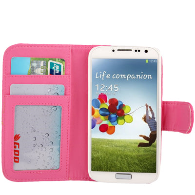 Plaid Texture Flip Soft Leather Case with Credit Card Slots & Holder for Galaxy S IV / i9500