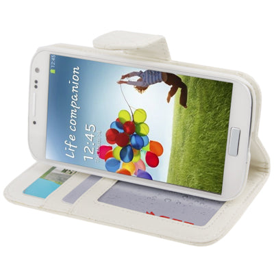 Plaid Texture Flip Soft Leather Case with Credit Card Slots & Holder for Galaxy S IV / i9500