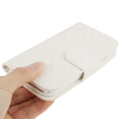 Plaid Texture Flip Soft Leather Case with Credit Card Slots & Holder for Galaxy S IV / i9500