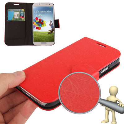 Roots Texture Horizontal Flip Leather Case with Credit Card Slots for Galaxy S IV / i9500