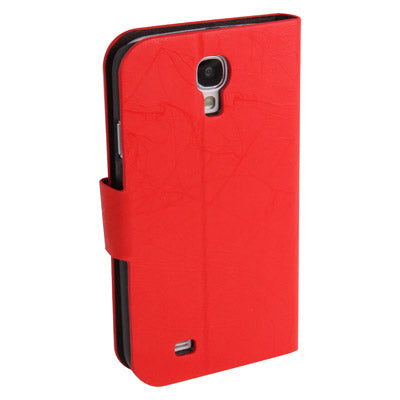 Roots Texture Horizontal Flip Leather Case with Credit Card Slots for Galaxy S IV / i9500