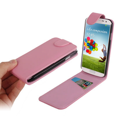 Pure Color Vertical Flip Leather Case with Credit Card Slot for Galaxy S IV / i9500