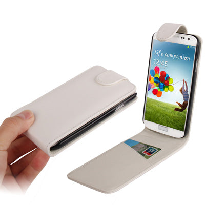 Pure Color Vertical Flip Leather Case with Credit Card Slot for Galaxy S IV / i9500