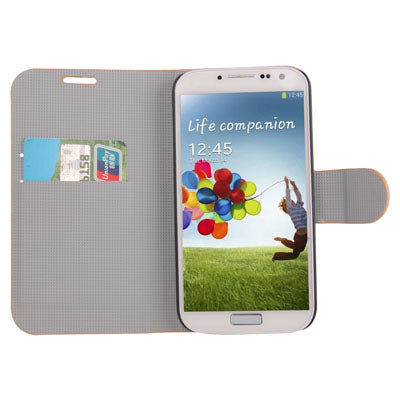 Honeycomb Style Leather Case with Credit Card Slots & Holder for Galaxy S IV / i9500