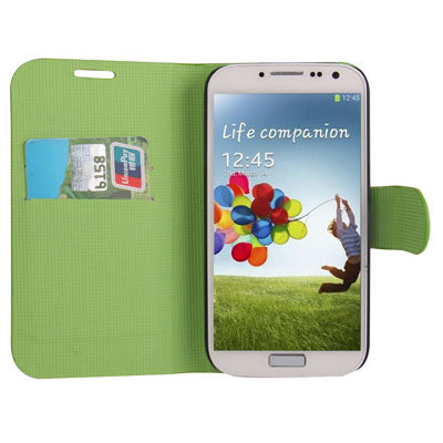 Honeycomb Style Leather Case with Credit Card Slots & Holder for Galaxy S IV / i9500