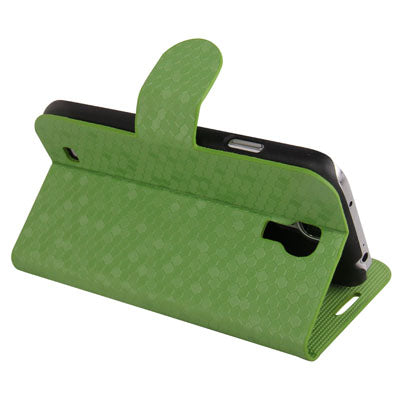 Honeycomb Style Leather Case with Credit Card Slots & Holder for Galaxy S IV / i9500