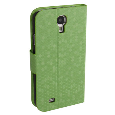 Honeycomb Style Leather Case with Credit Card Slots & Holder for Galaxy S IV / i9500