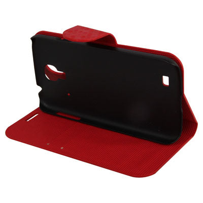 Honeycomb Style Leather Case with Credit Card Slots & Holder for Galaxy S IV / i9500
