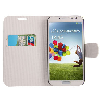 Honeycomb Style Leather Case with Credit Card Slots & Holder for Galaxy S IV / i9500