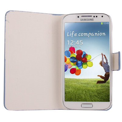 Taraxacum Pattern Horizontal Flip Leather Case with  Holder for Galaxy S IV / i9500