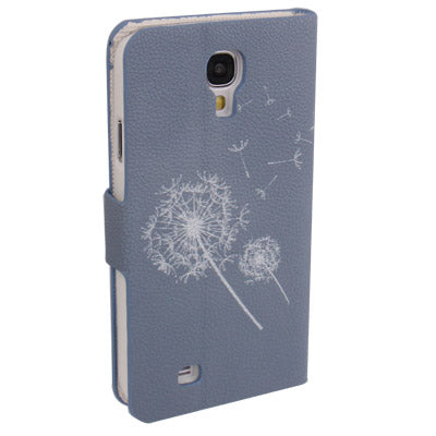 Taraxacum Pattern Horizontal Flip Leather Case with  Holder for Galaxy S IV / i9500