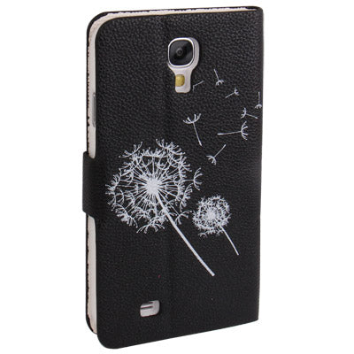 Taraxacum Pattern Horizontal Flip Leather Case with  Holder for Galaxy S IV / i9500