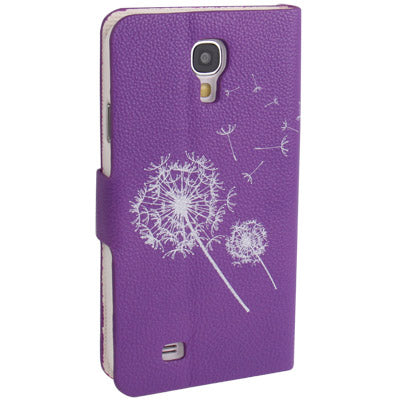 Taraxacum Pattern Horizontal Flip Leather Case with  Holder for Galaxy S IV / i9500